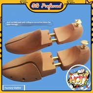 [SG Lucky Store][SG stock]1 Pair Shoe Tree Wood Shoes Stretcher Wooden Adjustable Man Women Flats Pu