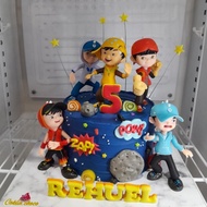 kue ulang tahun boboiboy mainan figure boboiboy / birthday karakter - brownies diameter 22