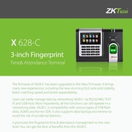 ZKTeco X628-C Work Time Recorder Secondary 3000 User Compatible With ZKTime5 Software