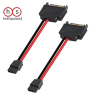 2 Piece SATA 15Pin Male to 6Pin SATA Cable SATA 15 Pin to 6 Pin Power Adapter Cable Black&Red SATA 1