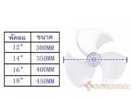 ใบพัดลม อะไหล่พัดลม 12นิ้ว 14นิ้ว 16นิ้ว Hatari / Imarflex / Accord / GEO / Ogawa / Cooper / Mira / Camry / TKT  /clarte  อะไหล่พัดลม