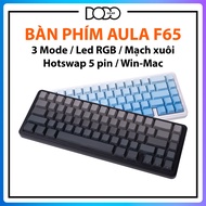 Aula F65 mechanical keyboard full keys RGB LED swept circuit 3 modes hotswap connection 5 pin Aula F