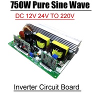 750W Pure Sine Wave DC 12V 24V TO 220v AC Inverter Circuit Board POWER Boost Converter Module