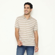 RK87TF Hammer Man StripePOLO J1OPS09C2| Men's Short Sleeve Brown Collar T-Shirt