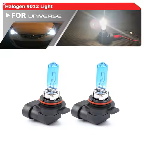 2X 9012 HIR2 9012 LL HALOGEN HEADLAMP HEADLIGHT BULBS 12V 55W 6500K XENON LOOK WHITE PAIR NEW BLUE G