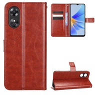OPPO A17 A17K Case Wallet PU Leather Back Cover Casing OPPO CPH2477 CPH2471 Phone Case Flip