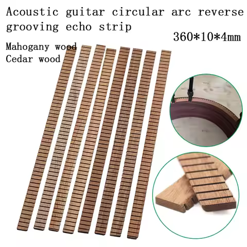 8 Pcs / Set Guitar Binding Strip Inside African mahogany/ Cedar reverse notching Inlay Lining Guitar