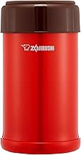 Zojirushi SW-JA75-RV Stainless Steel Cook &amp; Food Jar, Hot and Cold Cooking, Insulated Lunch Jar, 25.4 fl oz (750 ml), Tomato Red