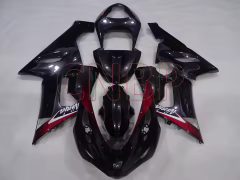 Fairings for Kawasaki ZX6r 2005 - 2006 Black Fairing for Kawasaki ZX6r 2005 Body Kits 636 ZX-6r 06 n
