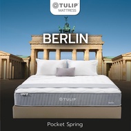 (NEW) ที่นอน TULIP รุ่น Berlin (เบอร์ลิน) ที่นอนระบบพ็อกเก็ตสปริงแบบกล่องสุญญากาศ หนา 10 นิ้ว รับประ