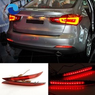 2PCS Car Red Len Led Rear Bumper Reflector LED Brake Light Tail Fog Lamp for Kia K3 Cerato Forte 2012-2016