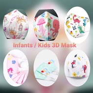 3D Cute Cartoon / Animals Face Mask for Infant / Baby / Kids / Children (10pcs in a pack)
