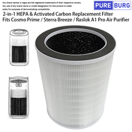 Pureburg -  Cosmo Prime / Sterra Breeze / Raslok A1 Pro / Europace EPU 5550z Filter Air Purifier Pem