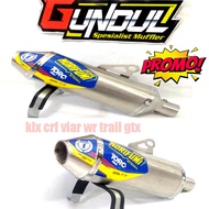 slinser knalpot racing klx GTX crf Yamaha wr trail rangka standar dan custom masuk