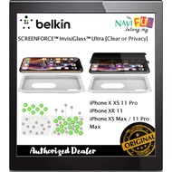[ for iPhone X XS XR 11 Pro Max ] [ Clear / Privacy ] BELKIN InvisiGlassTM Ultra Screen Protector wi