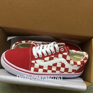 Vans OLD SKOOL Cherboard Sneakers In Red White Full Size Unisex vnxk Product fullbox