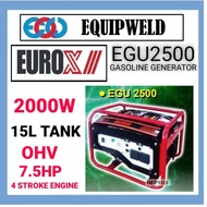 EUROX EGU2500 GASOLINE GENERATOR 2000W (PETROL) 4T 7.5HP 15L TANK 212CC 4-STROKE ENGINE 2.0KW 2.0KVA