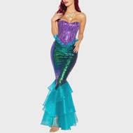 Mermaid Ariel Princess เครื่องแต่งกายผู้ใหญ่ผู้หญิงฮาโลวีน Mermaid Masquerade เครื่องแบบแต่งกายแฟนซี