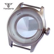 Tandorio | Stainless Steel 43mm Big Pilot Dive Watch Case Sapphire 20BAR Waterproof Transparent Back
