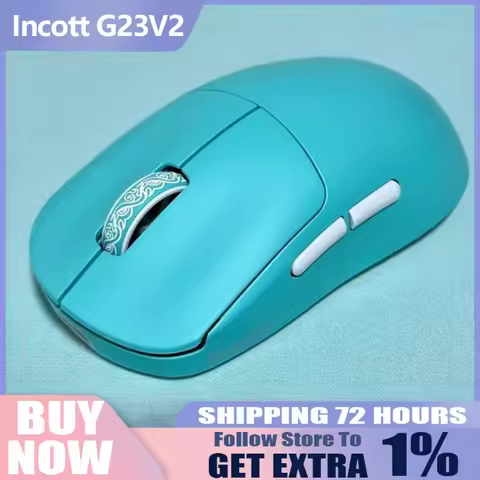 Incott G23V2 Wireless Bluetooth Mouse Lightweight Tri Mode PAW3395 8K E-sports Game Professional Com