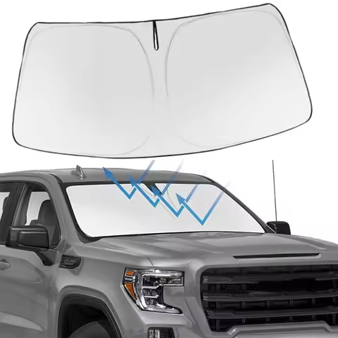 Fit for GMC Sierra 1500 2500 3500 SLT AT4 Denali 2019-2024 Foldable Front Windshield Sunshade Summer