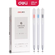 Deli Pen Gel Pen Black Needle Tip Smooth Writing Dry Fast Office School Use (0.38mm) A115