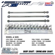 FRG SWING ARM SHAFT C70 EX5 DREAM WAVE125 RS150 Y110 Y125Z LC135 Y15ZR RXZ KRISS BODY SHAFT FORMULA 