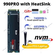 Original Brand 990PRO 1TB 2TB 4TB SSD M2 2280 PCIe 4.0 NVME Read 10000MB/S Solid State Hard. Disk for Game Console/laptop/PC/PS5