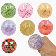 Glitter Foam Led Colored Bead Grape Vent Ball Antistress Stress Relief Fidget Toy Squishy Stressball Ball with Balls Inside