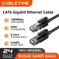 CABLETIME LAN Cable RJ45 Cat 6 20M 25M 30M 35M 40M Gigabit Ethernet Cable Cat 6 UTP FTP