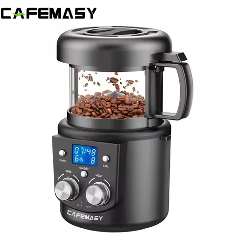 CAFEMASY 1400W Mini Smokeless Hot Air Coffee Bean Roaster Electric Household Coffee Roasting Machine