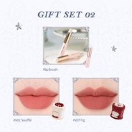 Flower Knows makup gift set includes lipstick*2+lip brush or setting powder+primer