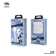 หูฟัง sanmax A10 ชนิดใส่ในหู ใช้โดยตรงไม่ต้องใช้บลูทูธ เหมาะสำหรับ i7 i8 x xr i11 i12 i13 i14 pro ma