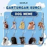 GANTUNGAN Cute Dog Keychain Cute Mini Souvenir Gift for Dogs Meme Dog Meme