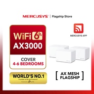 Mercusys AX3000 Whole Home Mesh WiFi 6 Dual Band Gigabit System Halo H80X (3-Pack) (Powered by TP-Li