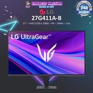 LG 27G411A-B 27-inch Ultragear Full HD (1920 x 1080) IPS Gaming Monitor, 144Hz (O/C), 1ms MBR