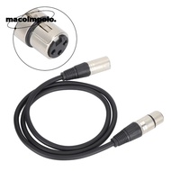 Microphone Cable, 3Pin XLR Male to 3Pin XLR Female 1m/3.3ft Balanced Audio Cable, Professional Male 