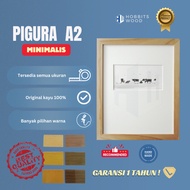 KAYU A2 Wood FRAME/Minimalist Wood FRAME/Aesthetic Wood FRAME/A2 Paper/Without Glass