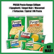 PREGO Pasta Range 500gm ( Spaghetti / Angel Hair / Macaroni / Fettucine / Spiral ) Mi Pasta