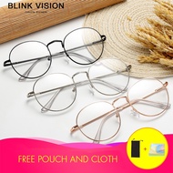 Blink Vision Korean Style Fashion Eyewear Cermin Mata Glasses Retro Round Eyeglasses Frame Men Women