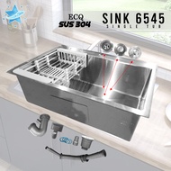 The Stars ECQ 6545  3mmThickness High Quality Kitchen Sink Stainless (Silver) 65x45x22