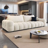 Italian Combined Direct Foaming Extremely Luxurious Cream Kefu Fabric Sofa Removable Washable Exhaus