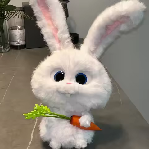 Disney Snowball Plush Toys Rabbit Plush Cute Carrots Movable Ears Cartoon Dolls Children's Birthday 