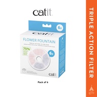 Catit Triple Action Filter for Catit Flower Fountain, Pack of 2 / Pack of 6
