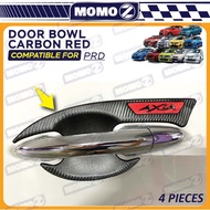 Car Carbon Red Logo Door Bowl Perodua Aruz Ativa Alza Axia Bezza Myvi Viva Kancil Door Handle Inner 