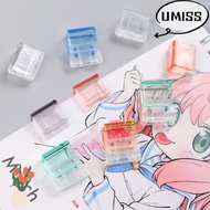 UMISTYDREAM9IQ0 20PCS Letter Paper Clip Student Candy Color Transparent Multi-function File Holder C