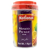 National Achar Fresh Mix Vegetable and Herbs Pickel in Mustard Oil, 1kg (Assorted)