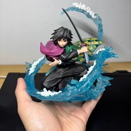Bandai | 17cm Demonslayer Tomioka Giyuu Pvc Anime Action Figurines Model Desktop Ornament Decor Figu