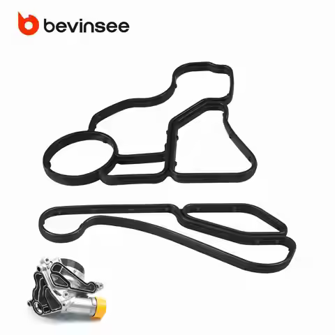 BEVINSEE Oil Filter Housing Gasket & Oil Cooler Seal For BMW N54 N55 F10 F30 E90 E92 E93 E82 E88 E60
