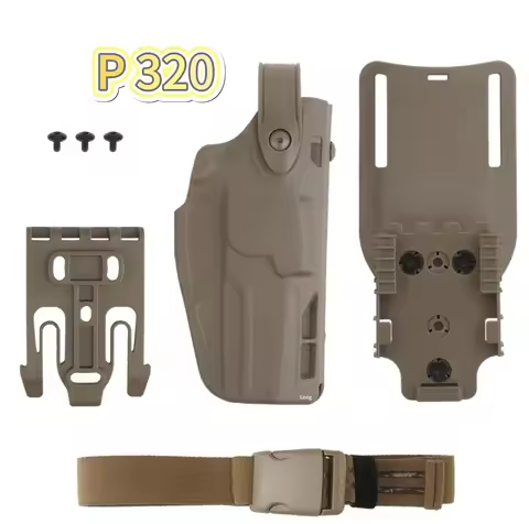 P320 M17 M18 Holster, Tactical Quick Release Duty Holster for SIG Sauer P320-M17/M18, Black & Coyote